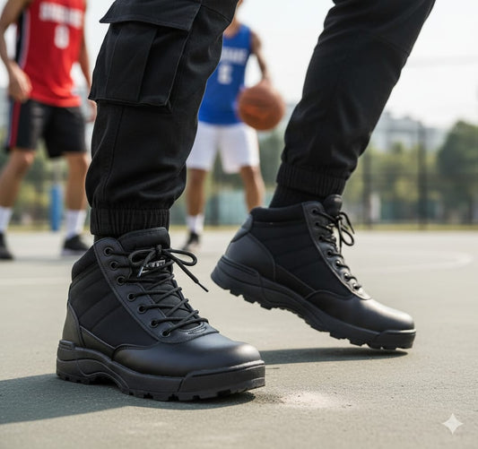 COMBAT SWAT HALF COLLAR TACTICAL BOOT (BLACK)