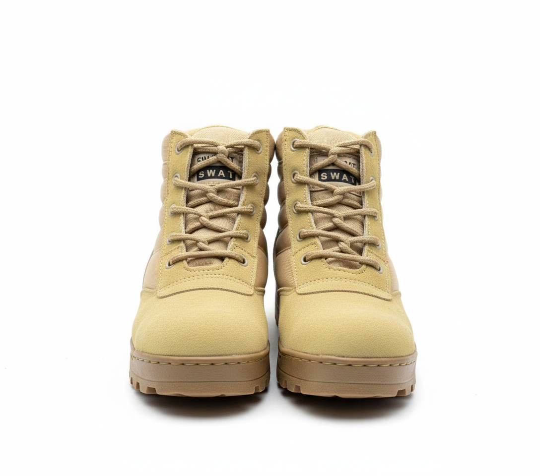 COMBAT SWAT HALF COLLAR TACTICAL BOOT (BEIGE)